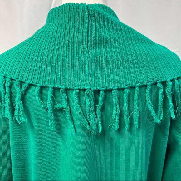 Rafaella Cowl Neck Fringe Long sleeve Sweater Womens XL Spring Soft‎ Boho bright - Picture 11 of 14